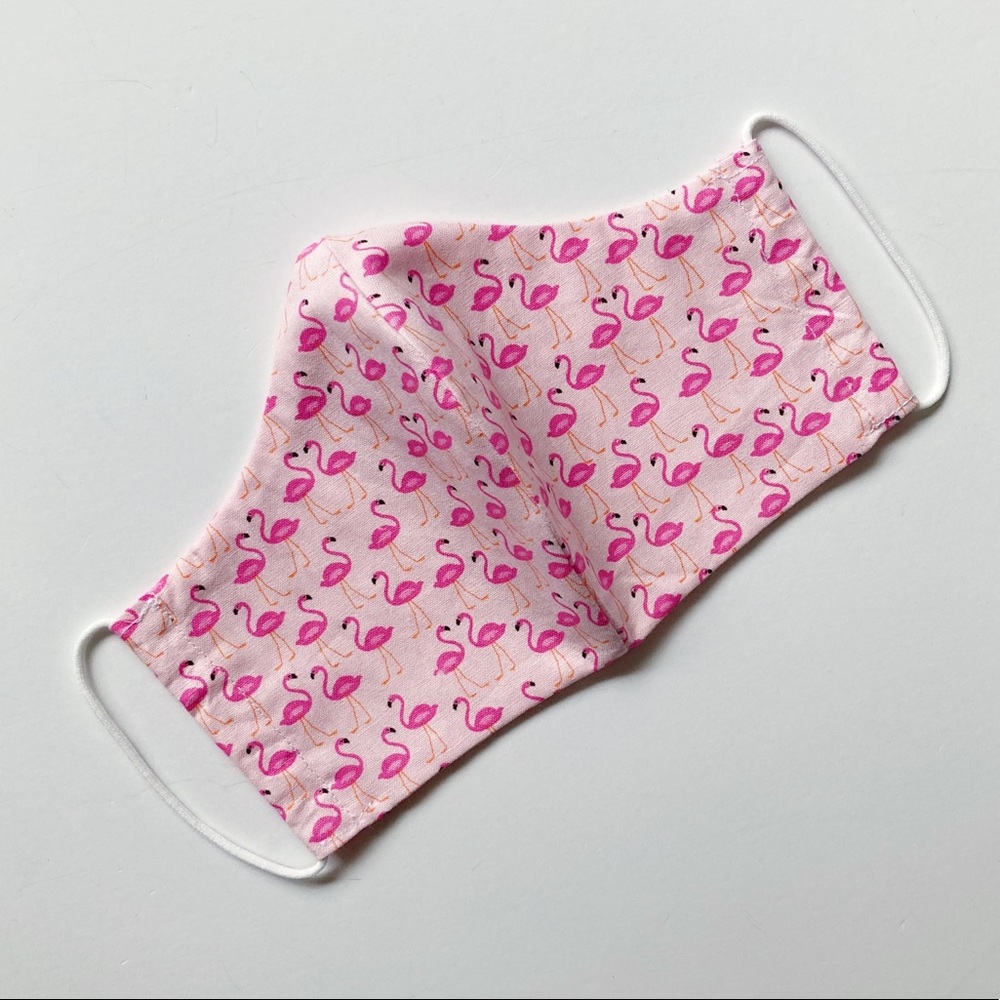 Pink Flamingo Face Mask w/ Filter Pocket